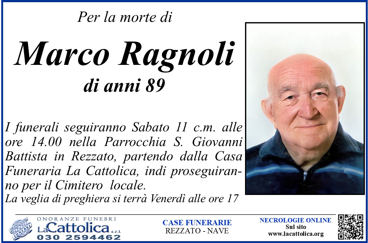 Marco Ragnoli La Cattolica Onoranze Funebri